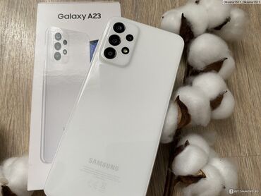 galaxy a55: Samsung Galaxy A23, Б/у, 64 ГБ, цвет - Белый, 2 SIM