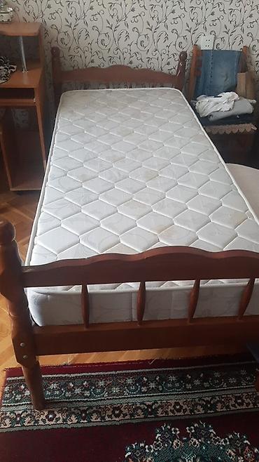 Çarpayılar: 2 eded Tək nəfərlik çarpayı və döşək dəsti - Ölçü: təxmini 90x190 sm — 1