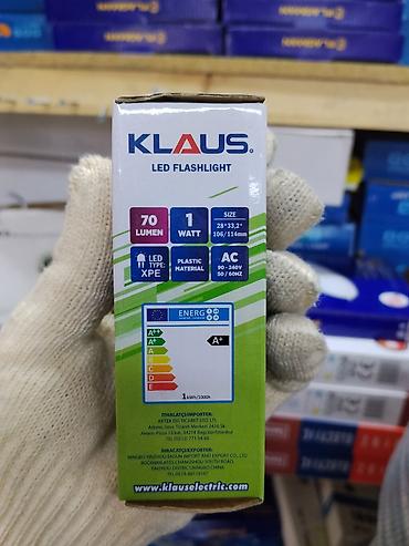 лампа фонарь: LED-фонарик KLAUS - Световой поток: 70 люмен - Мощность: 1 Вт - Тип — 2