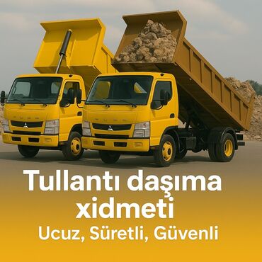 Boşqablar: Tikinti tullantılarının daşınması xidməti təklif olunur. Bu xidmət