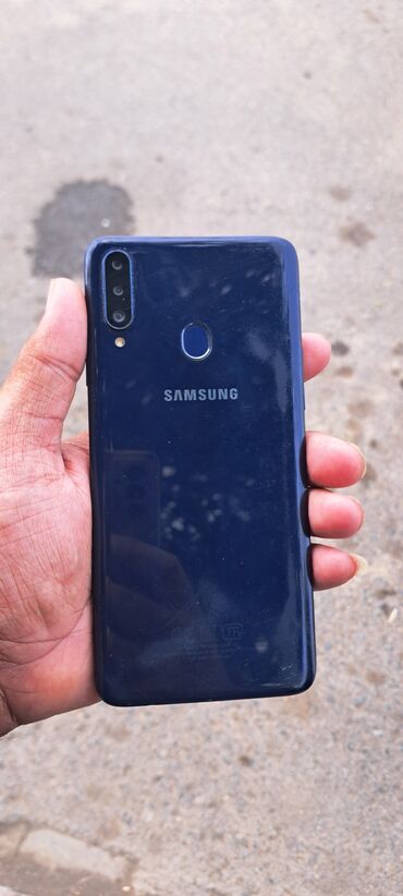 hard disk satışı: Samsung Galaxy A20s, 32 ГБ, цвет - Синий, Отпечаток пальца