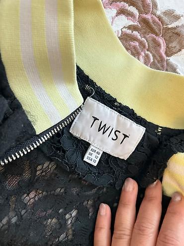 qadin ucun kurtkalar: Brend: TWIST Model: Şəffaf/dantelli bomber gödəkçə - Bədən: qara — 2