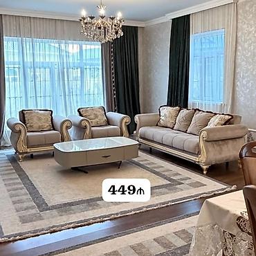 Divan-kreslo dəsti – 449₼ • Tərkib: 1 böyük divan + 2 kreslo • Hamısı