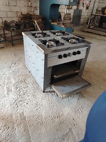 mini pec: Sənaye tipli qaz plitəsi və soba kombinəsi - 4 gözlü güclü qaz ocağı — 2