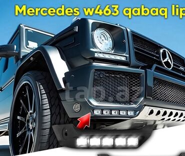 Avtomobil üçün alətlər: Mercedes W463 üçün qabaq lip (BRABUS tərzi LED gündüz işıqları ilə) -
