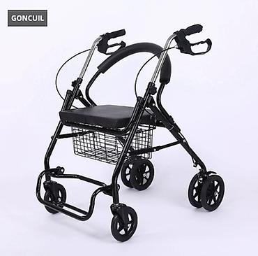 Ходунки, костыли, трости, роллаторы: Ходунки роллаторы с подножкой и корзинкой и ручным тормозом новые 24/7 — 4