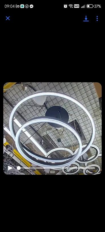 tupperware flase: LED viseća plafonska lampa – prstenasti dizajn, 3 kružna svetleća — 4