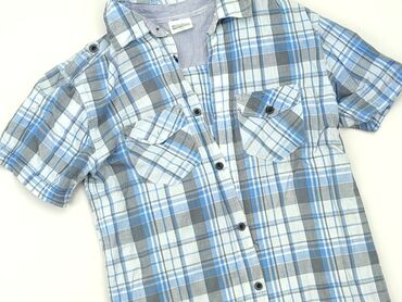 spodnie w krate hm: Shirt 8 years, condition - Good, pattern - Cell, color - Blue