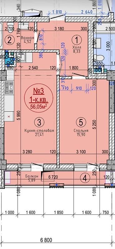 дом комсомольское: 2 комнаты, 56 м², бульвар Эркиндик Элитка, 12 этаж, ПСО (под самоотделку) — 5
