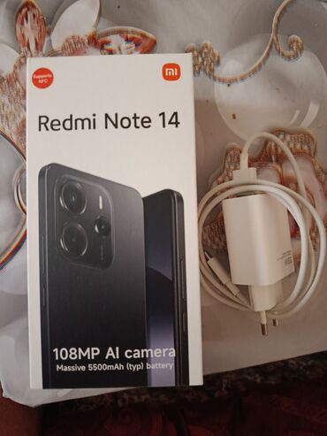 telefon redmi not 9: Redmi Note 14, 128 GB, rəng - Qara, Barmaq izi, İki sim kartlı