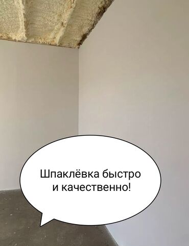 Штукатурка, шпаклевка: Шпаклевка стен, Шпаклевка потолков Больше 6 лет опыта