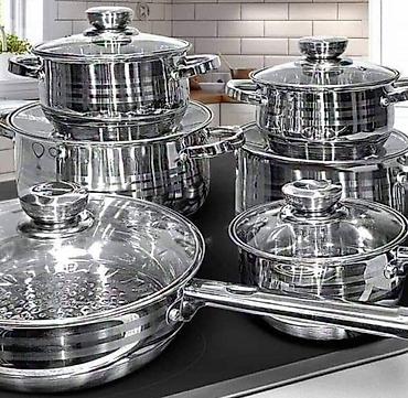 maxi staklene case: 🇨🇭Dizajnerski set extra teškog Švajcarskog ®Excellent Line INOX — 1