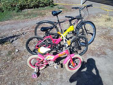 Детские велосипеды: Үч велосипед сатылат 1) Детский велосипед Starke (розовый) - Колеса — 1