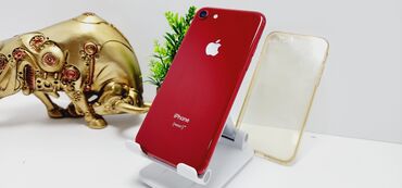 pova neo 2: IPhone 8, Б/у, 64 ГБ, Красный, Защитное стекло, Чехол, 100 %