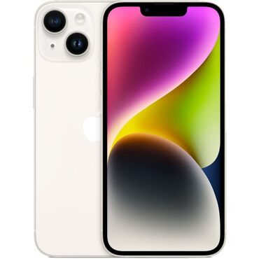 Apple iPhone: IPhone 14, Б/у, 128 ГБ, White Titanium, Защитное стекло, Чехол, Коробка, 97 %