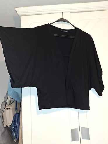 muška teksas košulja: Crna ženska majica/bluza SORBET, veličina M. - Model sa dubokim — 4