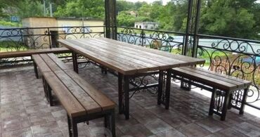 Bağ, çöl masa və oturacaq dəstləri: Metal EN MMC olaraq istədiyiniz forma və ölçüde demir işlerinin — 16