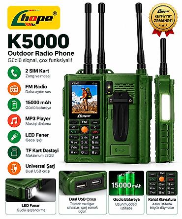 sim limitsiz internet: Chope K5000 Outdoor Radio Phone - Güclü siqnal, çoxfunksiyalı rabitə — 1