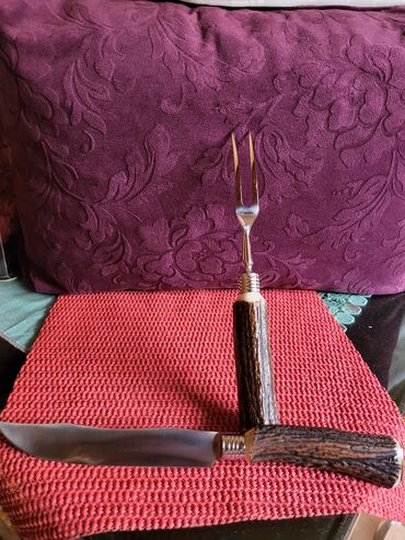 Noževi: Set nov za secenje mesa rosfraj italijanski 70te. Set za secenje — 10