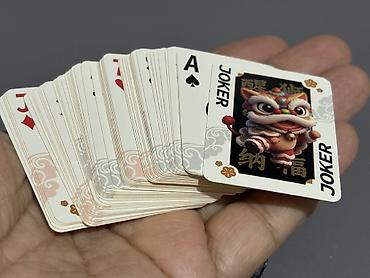 mini pk: Mini “Classic Poker” oynaq kart dəsti - Mövzu: Çin Yeni ili – qızılı — 7