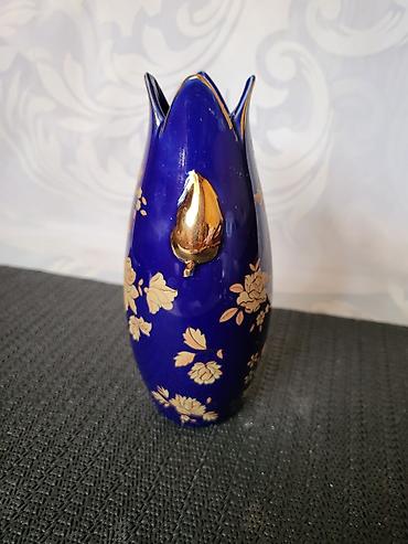 drobnjak vaza: Vaza nova iz 70ih godina. Vaza porcelan,kobalt pozlata perfektna,sve — 3