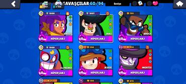 işlənmiş hard disk: Brawl stars hesabı,İçində çoxlu bahalı kostyum var,karakterlerin