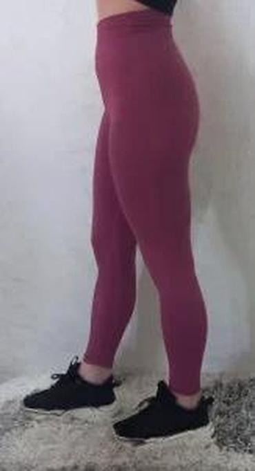 Helanke, biciklistički šortsevi: Ženske sportske helanke – visoki struk, bešavne - Boja: ciklama/roze — 18