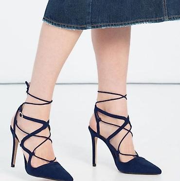 Туфли, 37, Zara, Новый, цвет - Синий, Самовывоз