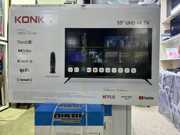 игровой телевизор: Телевизор Konka 55 дюймов просмотр’, ThinQ AI, WebOS 5.0, AI Sound