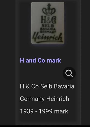 Ostalo posuđe: Sosijera nova 1939g + Heinrich i Co.Bavaria. Luksuzna serija ( zlatni — 11