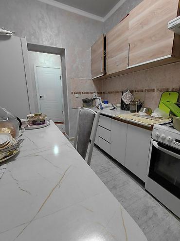 Кухонные гарнитуры: Кухня с гарнитуром и техникой - Планировка: узкая продолговатая кухня — 2