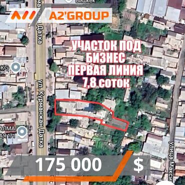 дом дордой келечек: Продаю участок под бизнес на первой линии Ул Алма Атинская / Чугуевой
