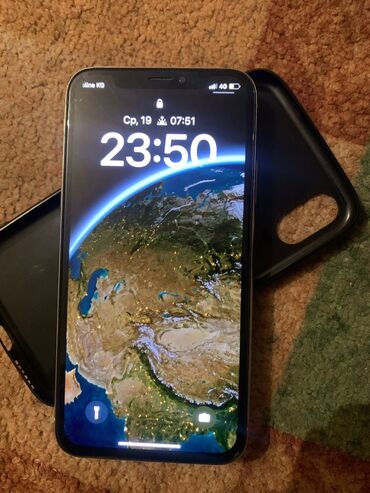 масла телефон: IPhone X, Колдонулган, 64 ГБ, Natural Titanium, Каптама, 74 %