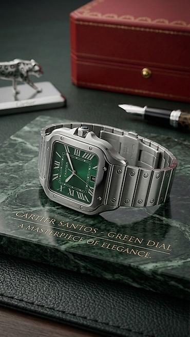 cartier azerbaijan: Yeni, Qol saatı, Cartier, rəng - Yaşıl — 1