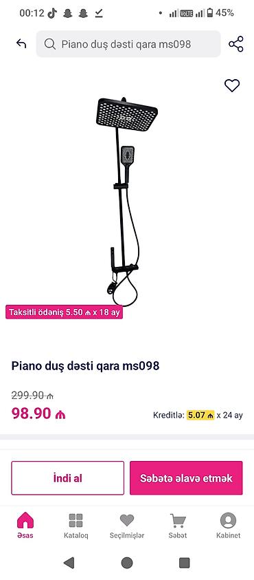 lux coffee: Piano duş dəsti, qara, model ms098 - Rəng: mat qara - Tip: üst — 1