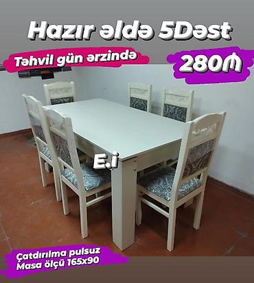 stol stul tap az: *Masa + 6 stul 280Azn💥* ✔️Rəng seçimi var ✔️Masa açılan olanda — 1