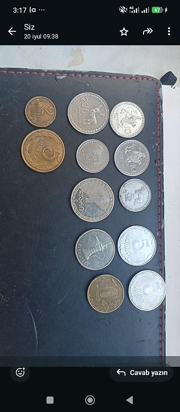 50 cent: Kolleksiya üçün qarışıq dünya sikkələri dəsti Tərkib: - Böyük — 5