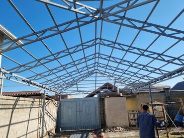 Бетонные еврозаборы: Ассалам алейкум Навес жасайбыз под ключ Арка,полу арка, одно скат — 4