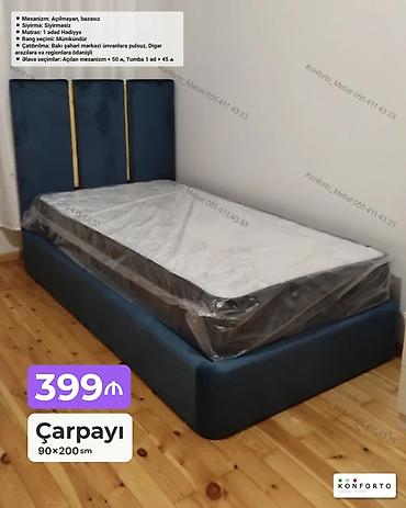 Ev və bağ: Çarpayı – 90×200 sm - Model: Bazasız, açılmayan mexanizm - Ölçü — 1