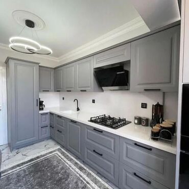 Sifarişlə mətbəx mebeli: Sifarişlə mətbəx dəsti, MDF, Kredit var, Pulsuz çatdırılma, Rayonlara çatdırılma — 13