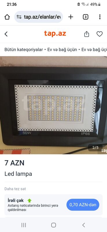 LED lampalar: Yeni, LED lampa, Zəmanətli, Ünvandan götürmə -da lalafo.az — 5 LED lampalar: Yeni, LED lampa, Zəmanətli, Ünvandan götürmə — 5
