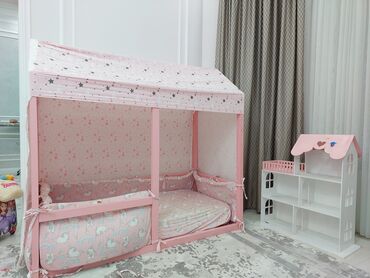 детская кровать домик: Бир кишилик керебет, Кыздар үчүн, Колдонулган