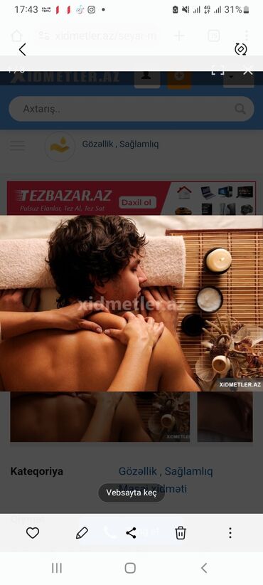 Lixiang: Peşəkar masaj xidməti - Tam bədən relaks masajı: kürək, boyun, çiyin