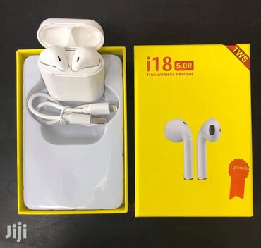 iphone nauşnik: Airpods 2qulaqlı İ18 brendiiphone usb kabel ilə şarj olur. Ünvan