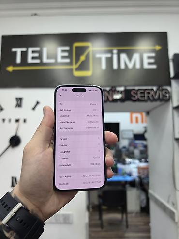 1:1 iphone: IPhone 14 Pro, 128 GB, Deep Purple, Zəmanət, Simsiz şarj, Face ID — 2
