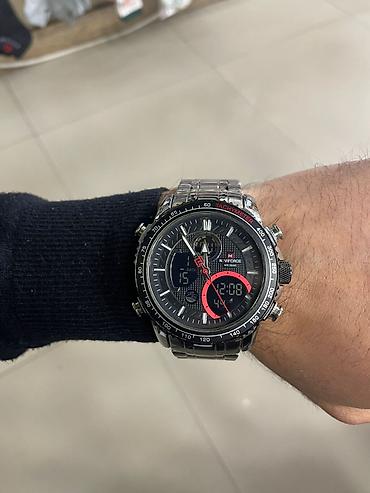 gumuş 925: NAVIFORCE kişilər üçün qol saatı - Korpus və qolbaq: tam metal — 1