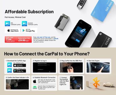 Alati za automobile: NOVO - TOPDON Carpal Bluetooth OBD2 Auto Dijagnostika Ažuriranja — 8