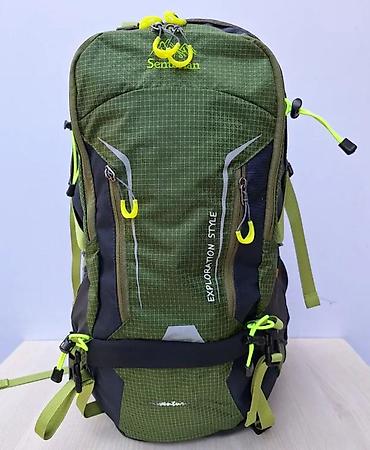 Sportske torbe i rančevi: Planinarski/trekking ranac Adventure 50L – maslinasto zeleni sa fluoro — 3