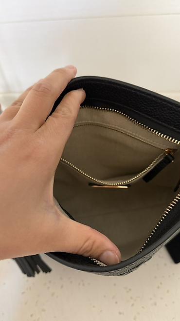 ucuz parca: Qara çiyin/çapraz asma çantası Tory Burch - Material: xırda teksturalı — 3