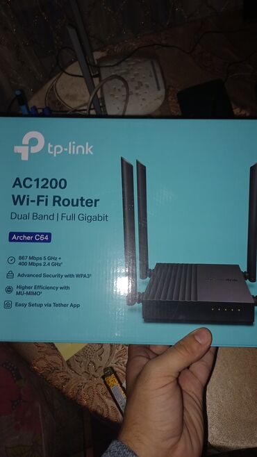 wifi oturucu: Yenidir. İstifadə edilməyib.Wi-Fi AC1200 ilə iki diapazon